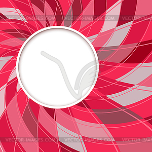 Abstract white round shape with digital red and gra - vector image