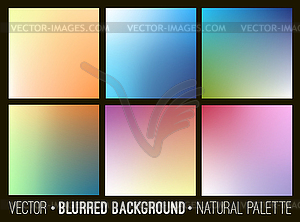 Blurred abstract backgrounds set. Smooth template - vector image