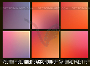 Blurred abstract backgrounds set. Smooth template - vector clipart