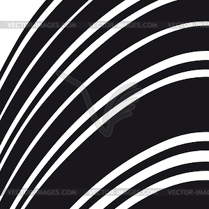 Abstract background. Black and white curve lines - vector clipart