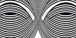Abstract symmetrical black and white banner - royalty-free vector image