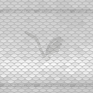 White texture. Abstract scale pattern. Roof tiles - vector clipart