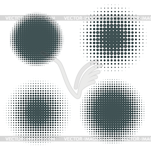 Abstract Halftone Backgrounds. Set of Modern - vector image