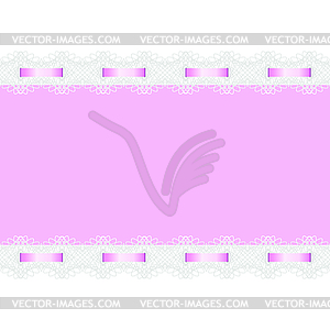 Abstract background decorated with lace and - vector clipart