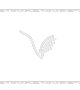 Young woman face with long blond hair - vector image