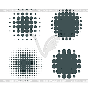 Abstract Halftone Backgrounds. Set of Modern - vector image