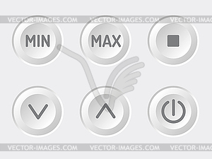 Control Panel. Brightness adjustment. Variable - vector image