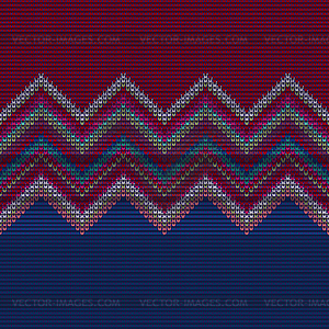 Seamless geometric knitted pattern. Fashion - vector image