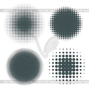 Abstract Halftone Backgrounds. Set of Modern - vector clipart