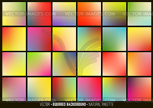 Blurred abstract backgrounds set. Smooth template - vector clip art