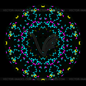 Абстрактный геометрический узор яркий калейдоскоп. - клипарт в векторе / векторное изображение