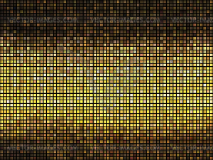 Golden abstract lights disco background. Square - vector clip art