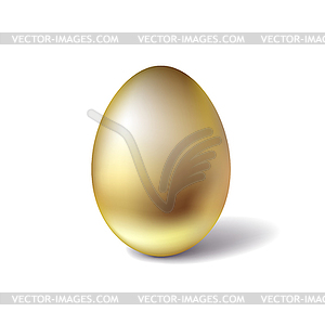 Golden egg. Easter symbol. Spring traditional - color vector clipart