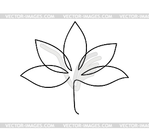 Lotus icon. Logo outline lotus flower. Black and - vector clipart