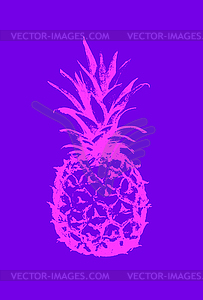 Pineapple icon. Tropical exotic fruit shape pattern - vector image