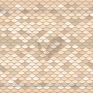 Seamless scale pattern. Abstract roof tiles - vector image