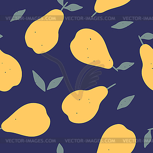 Seamless pattern with pears. Fruits modern texture - vector image