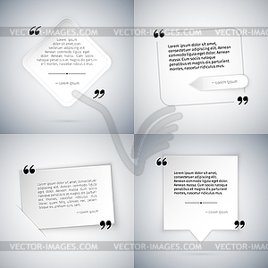 Four Simple Quote Templates - vector clip art