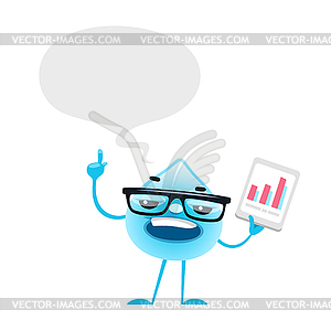 Cartoon Water Drop Speech - vector image