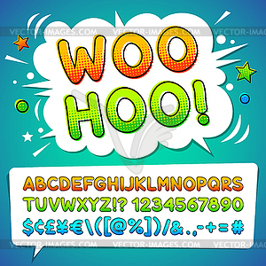 Comic Colorful Font - vector clipart