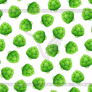 Seamless Pattern with Artichoke - vector image