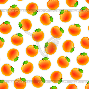 Seamless Pattern with Peach - vector image