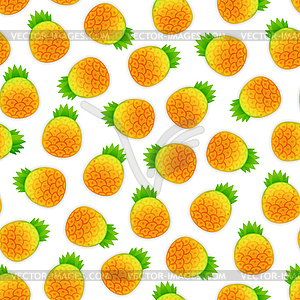 Seamless Pattern with Pineapples - vector clip art