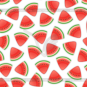 Seamless Background with Watermelon - vector image