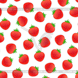 Seamless Pattern with Strawberry - vector clipart