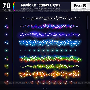 Magic Christmas Lights - vector clipart