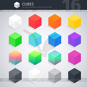 Изометрические Кубики Коллекция - изображение в векторном виде