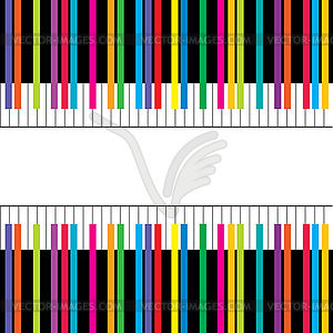 Abstract Musical Poster With Piano Keys Vector Clipart