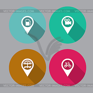 Set of navigation icons - vector image