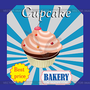 Cakes label - vector image