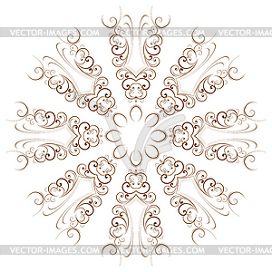 Circular abstract pattern in Arabic style - vector clipart