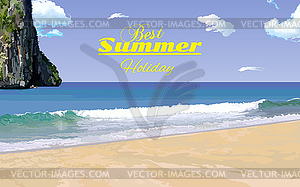 Tropical beach - vector image