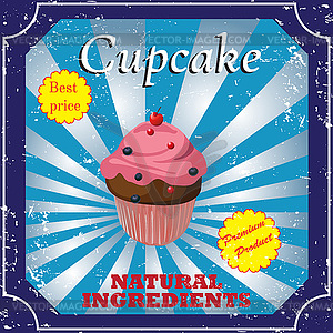 Cakes label - vector image