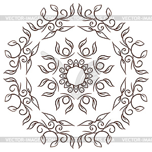 Abstract design of circular pattern. Round Mandala - vector image