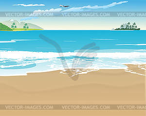 Beach background - vector image