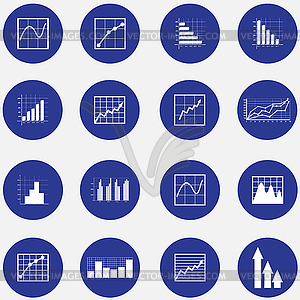 Infographic elements. Graphs, pie charts. Items - vector clipart