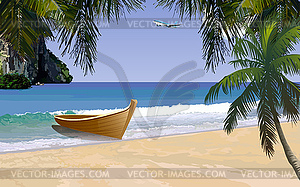 Summer beach. background - stock vector clipart