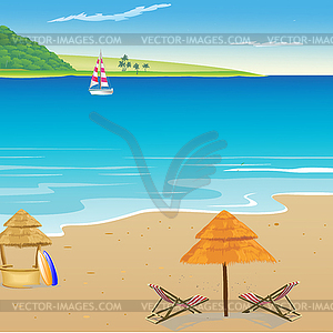 Tropical beach - vector clipart