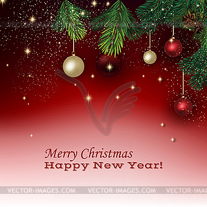 Greeting Christmas card - vector clipart / vector image