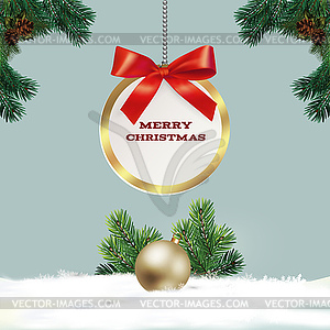 Greeting Christmas card - vector clipart