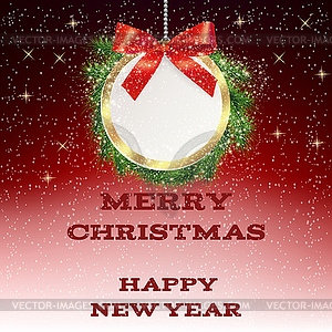 Greeting new year card - vector image