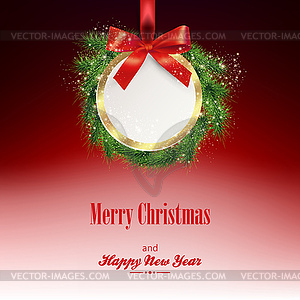 Greeting new year card - vector image