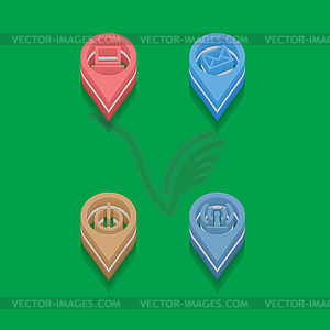 Set of computer icons. isometric - vector image