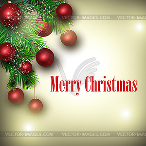 Christmas background of fir branches - vector image