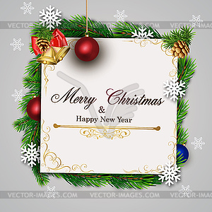 Christmas greeting card - vector clipart