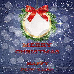 Greeting Christmas card - vector image